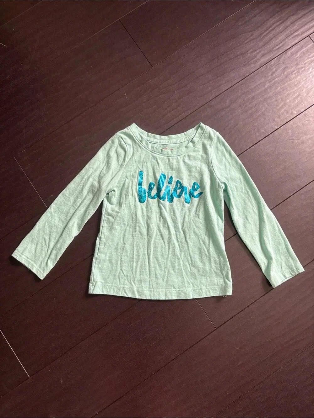 Carter's Red Reindeer Holiday Tee & Mint 'Believe' Long Sleeve Top - Set